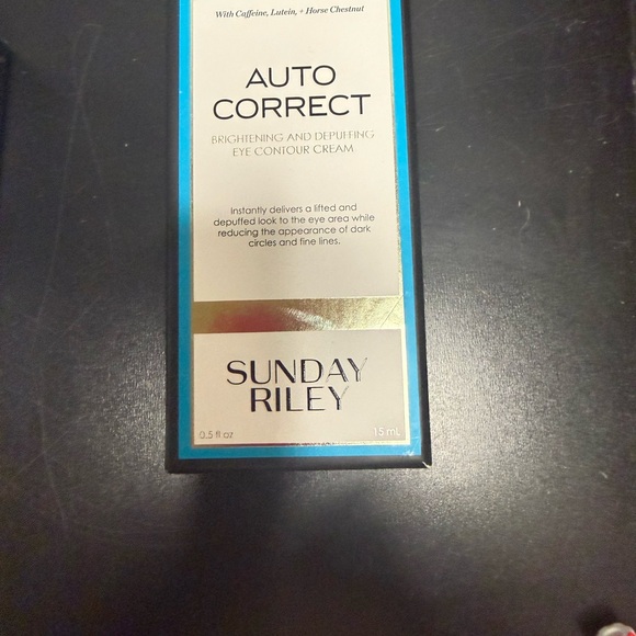 Sunday Riley Auto Correct Eye Cream in Blue and Silver - Picture 2 of 4